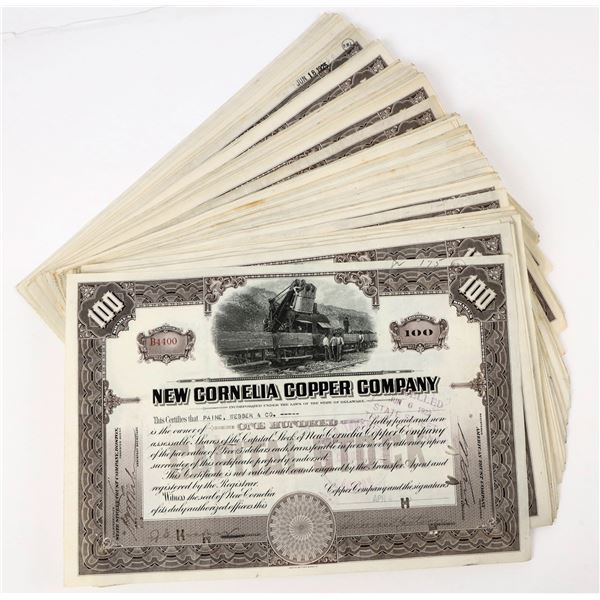 New Cornelia Copper Company Stock Certificates Group (200) [206937]