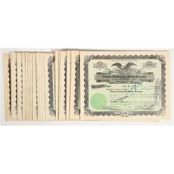 Oatman-Combination Mining Company Stocks 1916-22  (32) [206149]