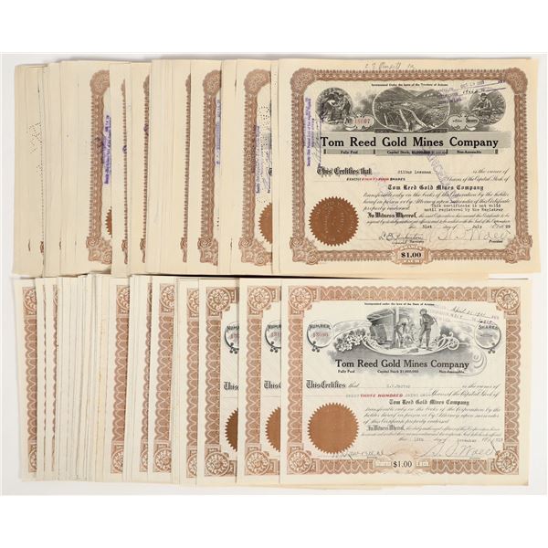 Tom Reed Gold Mines Company Stocks c.1919,1929 About 90 [206195]
