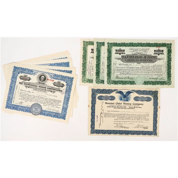 Verde, Yavapai Stocks, 3 Different 1916-46  [206571]