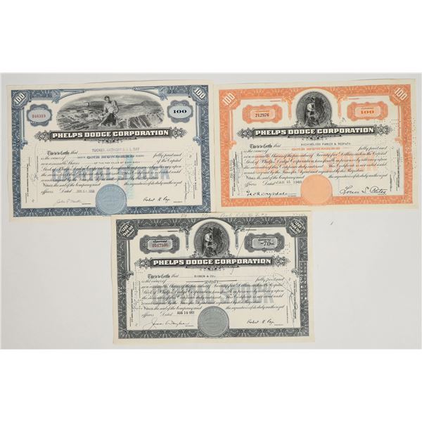 Phelps Dodge Corporation Capital Stocks c. 1940-50s About 100 [206181]