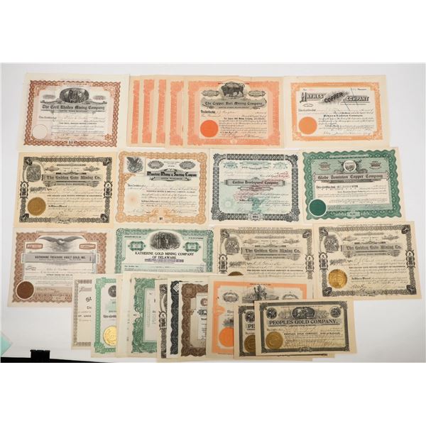 Arizona State And Territory Mining Stocks. [205303]