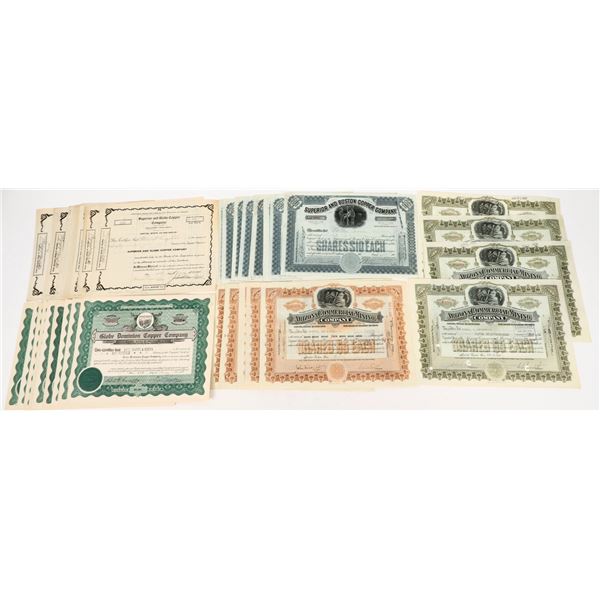 Globe and Miami Mining Stocks 3 Different Companies c.1907-1927 [206573]