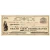 Image 1 : Grand View Consolidated Gold Mining Company Stock Certificate, 1882 [204760]