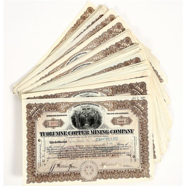 Tuolumne Copper Mining Company Stock Certificates  (200) [205798]