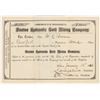 Image 1 : Boston Hydraulic Gold Mining Co. Stock Certificate, Calaveras County, CA 1883 [205252]