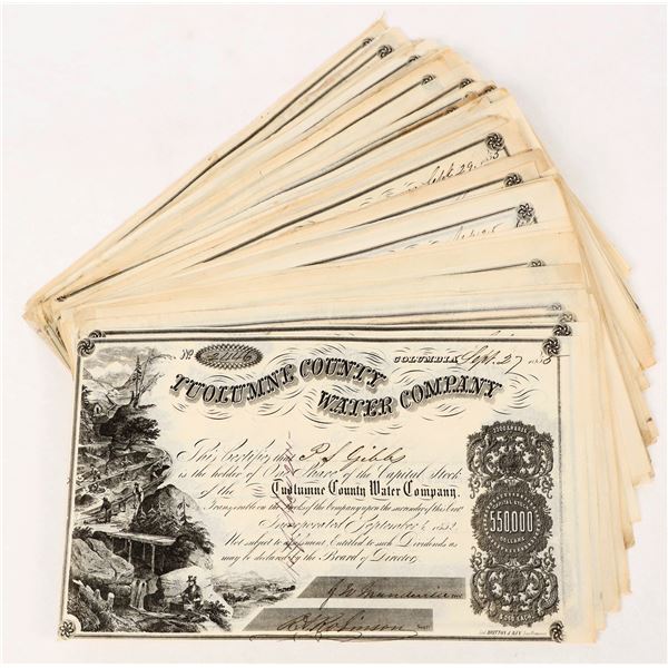 Tuolumne County Water Company Stocks 1852 About 150  [206447]