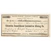 Image 1 : Columbia Consolidated Quicksilver Mining Co. Stock Certificate, 1874 [204141]