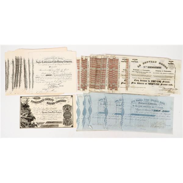 California Gold Rush Stocks, 4 Different 1850s (60) [206449]