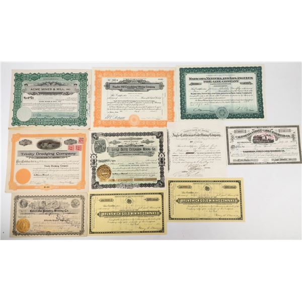 California Mining Stock Certificate Collection [198005]