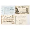 Image 1 : Four Different California Gold Rush Mining Stock Certificates [197998]