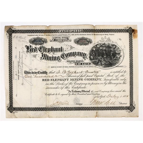 Red Elephant Mining Company Stock Certificate [207024]