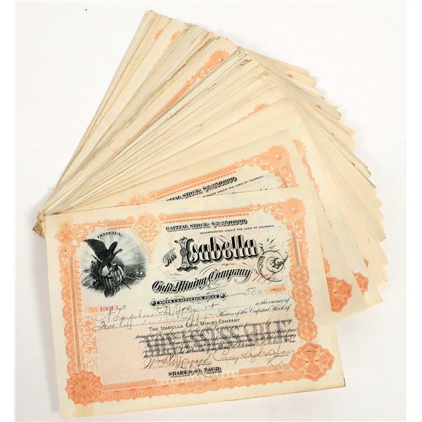 The Isabella Gold Mining Company Stock Certificates (200) [205914]