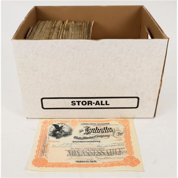 Cripple Creek Mining Stocks Box Lot: Isabella MC [206594]