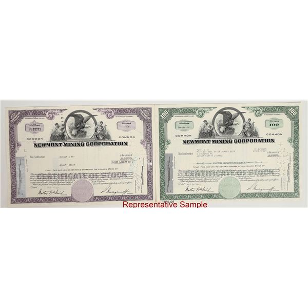 Newmont Mining Corporation Stocks c. 1970-71 About 50 [206202]