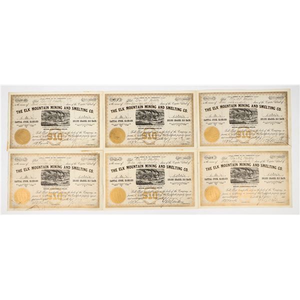 The Elk Mountain Mining And Smelting Co. Stocks (6) [205669]