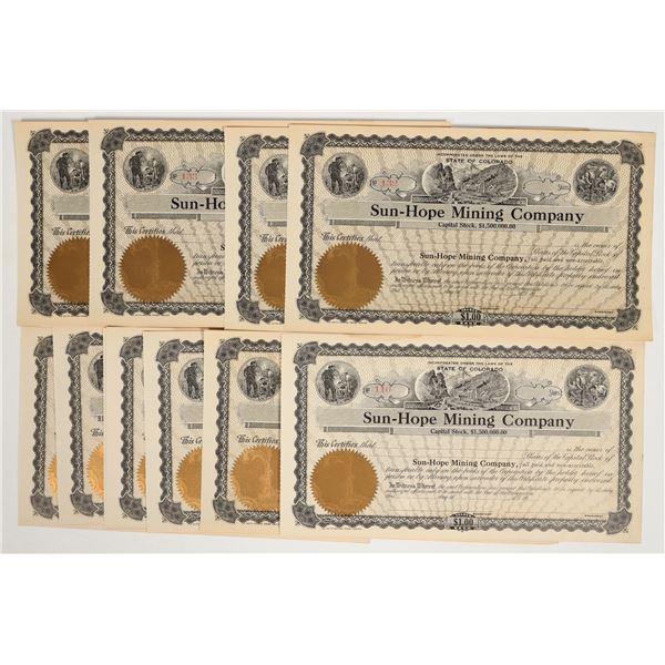 Sun-Hope Mining Stocks (12) [206255]