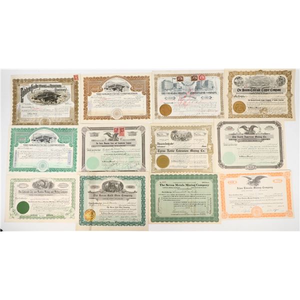 Colorado Mining Stock Collection (20 Different) [198039]
