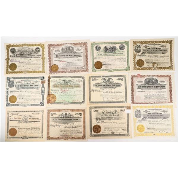 Colorado Mining Stock Collection (21 Different) [198178]