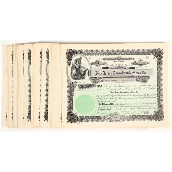 New Jersey Consolidated Mines Co. Stocks (70) [206157]