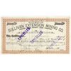 Image 1 : Sullivan Extension Mining Company Stock Certificate, 1888 [201730]