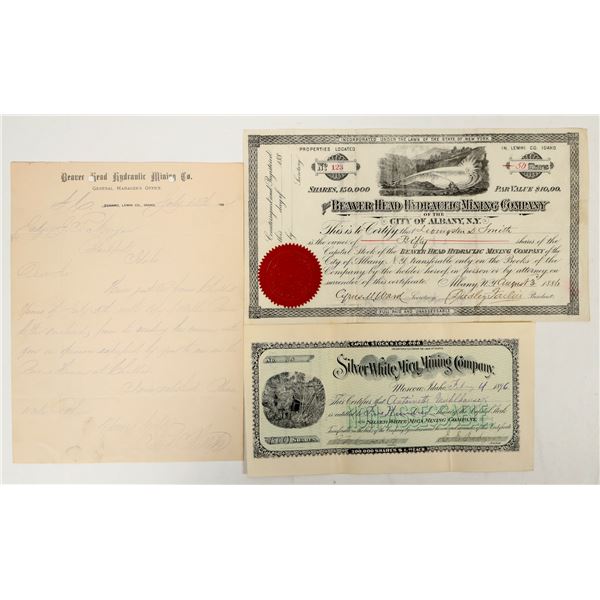 Two Different Rare Idaho Mining Stock Certificates [197920]