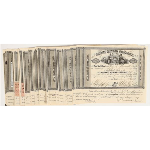 Quincy Mining Company of Michigan Stocks c. 1840-1865 (69) [206185]
