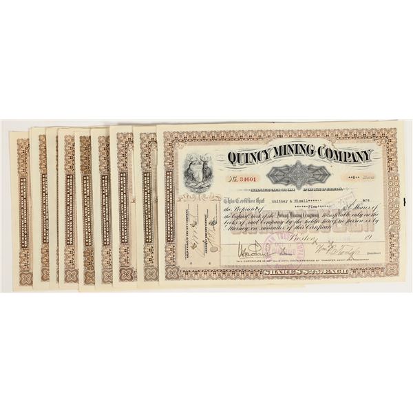 Quincy Mining Company Stocks c.1916 (11) [206187]