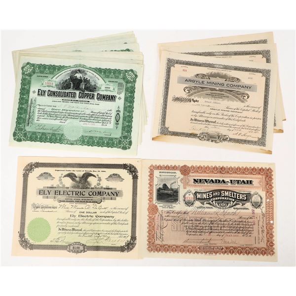 Ely & White Pine Stocks c.1907-25 (13) [206427]