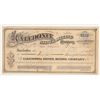 Image 1 : Caledonia Silver Mining Company Stock Certificate, Gold Hill, Nevada, 1877 [205354]