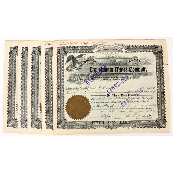 Atlanta Mines Co. Stocks 1905 (7) [206423]