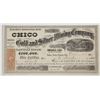Image 1 : Chico Gold & Silver Mine Stock Certificate Signed by Bidwell 1867 [205455]