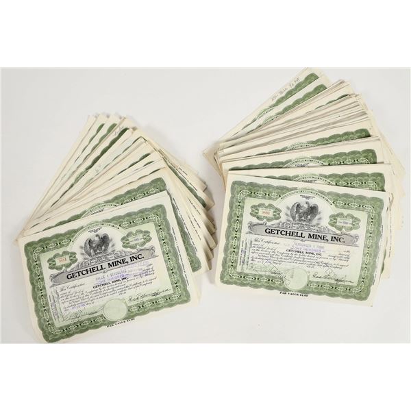 Getchell Mine, Inc. Reno, Nevada Stock Certificates (200+) [205638]