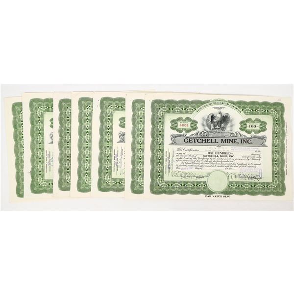 Getchell Mine, Inc Stocks. (9) [206848]