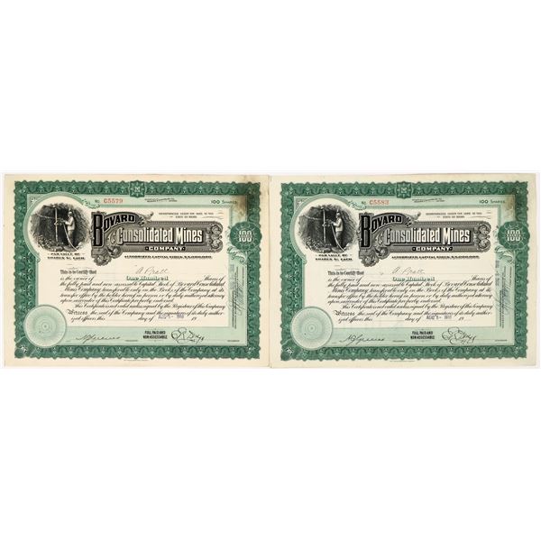 Bovard Consolidated Mines Company Stocks 1910 (2) [206425]