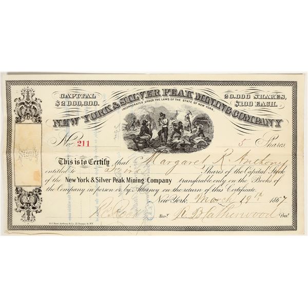 New York & Silver Peak Mining Company Stock Certificate [200470]
