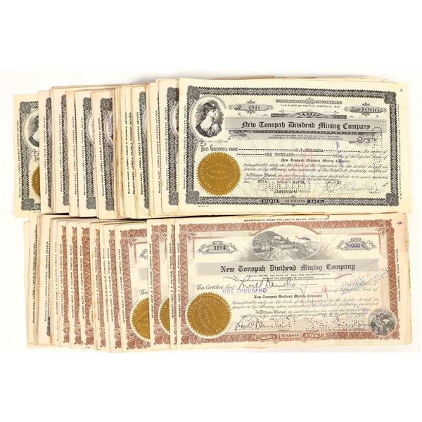New Tonopah Dividend Mining Co. Stocks (150+) [206160]