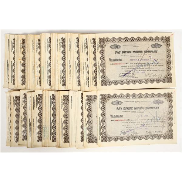 Pay Divide Mining Company Stocks c.1925  About 250 [206123]