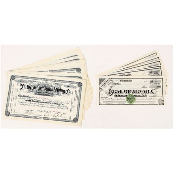 Tuscarora Mining Stocks, 2 Different c.1890s (22) [206233]