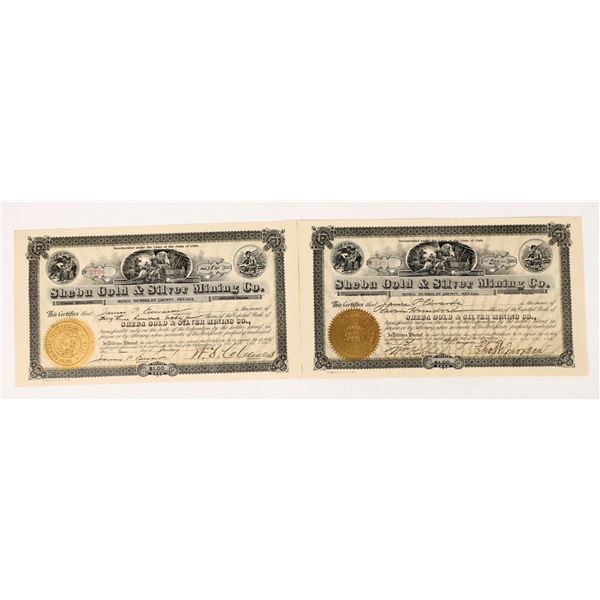 Sheba Gold & Silver Mining Co. Stocks 1905-06 (2) [206234]