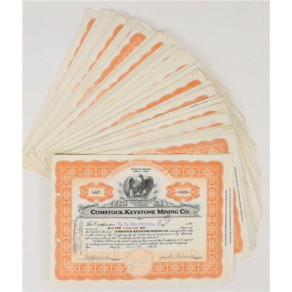 Comstock-Keystone Mining Co. Stocks (160) [206401]