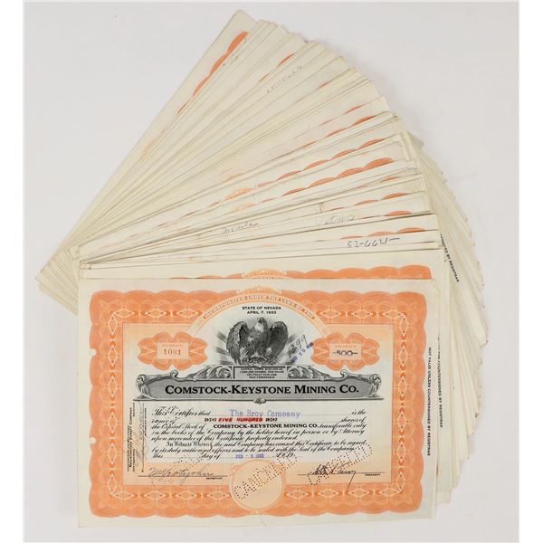 Comstock-Keystone Mining Co. Stocks (200) [206402]