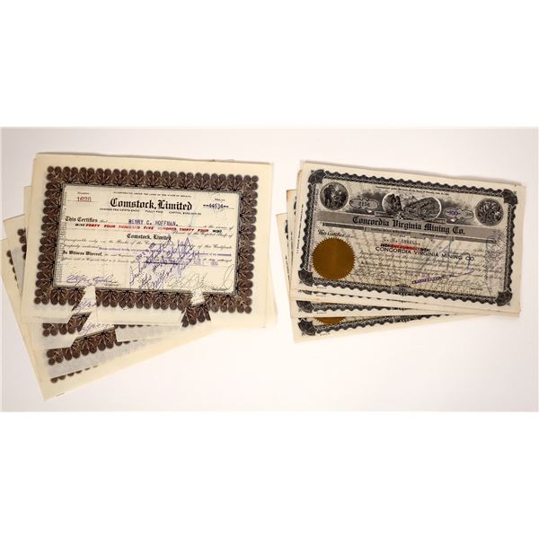 Concordia Virginia Mining & Comstock Ltd. Stocks, 10 [193962]