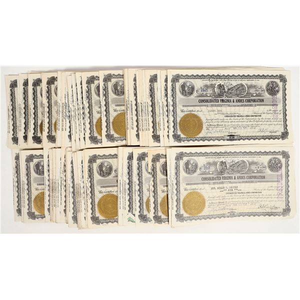 Consolidated Virginia & Andes Corporation Stock Certificates (200) [206011]