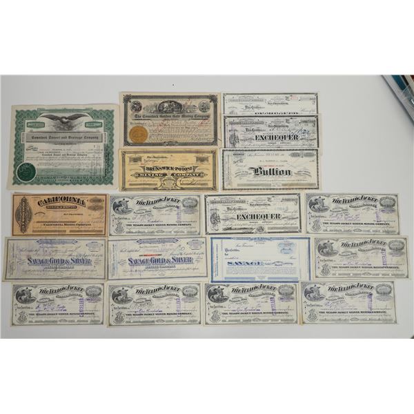 Comstock Lode Mining Stocks, 1878-1945 (18) [205537]