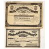 Image 1 : Ward, Nevada Mining Stock Certificate Pair [204150]
