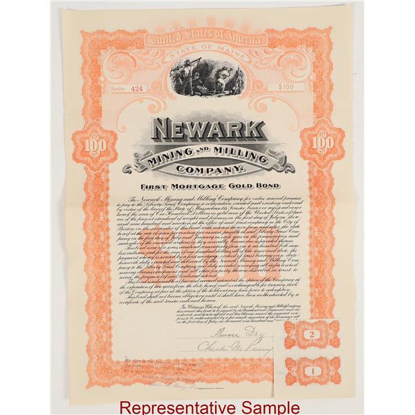 Newark Mining and Milling Company Bond Certificates Group [206017]