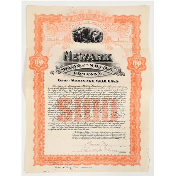 Newark Mining and Milling Company Bond Certificates Group [206020]
