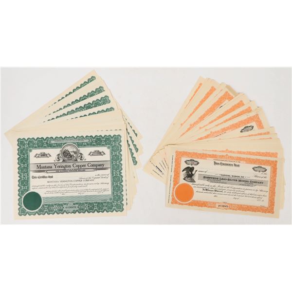 Yerington Mining Stocks, 2 Companies, Unissued (42) [206434]