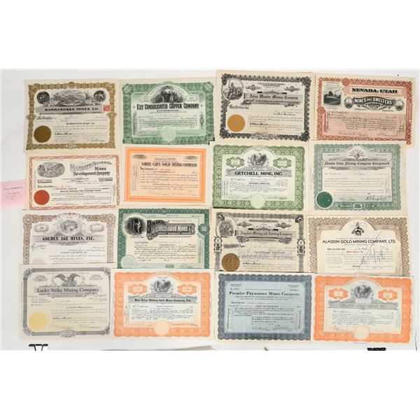 Nevada Mining Stocks Collection Group 2 [200620]